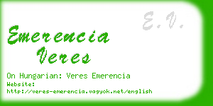 emerencia veres business card